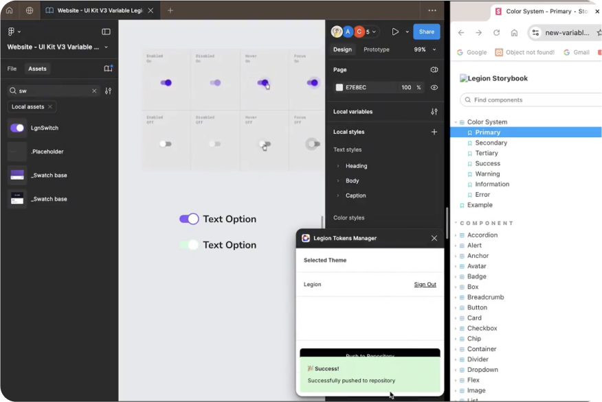 change visual ui from variable and push to plugin