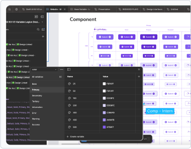 change visual ui from variable and push to plugin before