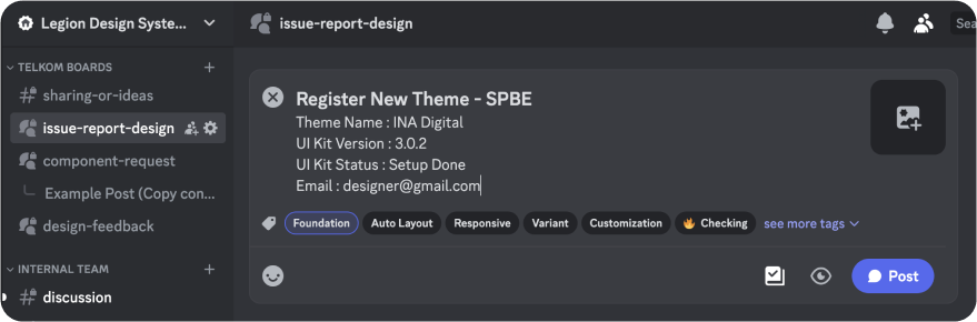 request to register your theme style to the ui kit